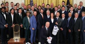 Los Angeles Dodgers Visit Joe Biden, White House to Celebrate World Series Win