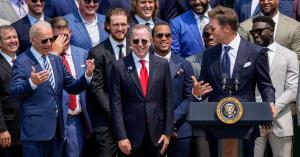 Tom Brady Trolls Election Deniers While Celebrating Super Bowl Win With Joe Biden at White House