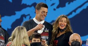 Tom Brady and Gisele Bundchen Snuggle up in Romantic Sunset Photo