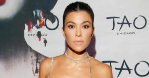 Kourtney Kardashian Wears Glow-in-the-Dark Thong Bikini During Evening Swim