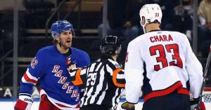 Watch: Rangers and Capitals Start Game With Massive Brawl