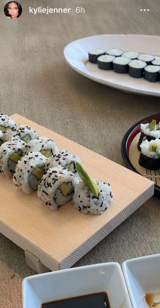 Kylie Jenner sushi