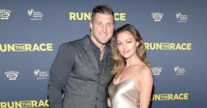 Demi-Leigh Nel-Peters Surprises Tim Tebow by Wearing His High School Football Jersey