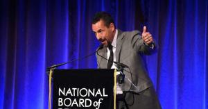 Watch: Adam Sandler Plays Pickup Basketball Game in Pink Polo Shirt