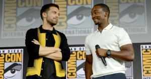 Anthony Mackie Responds to Sebastian Stan’s Dramatic Tommy Lee Transformation