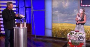 Blake Shelton Douses ‘Ellen’ Fans With Seltzer in Crazy Game