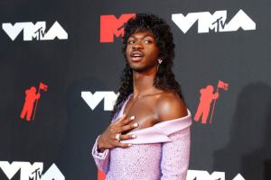 Lil Nas X Oozes Little Richard and Rick James Style in Stunning VMAs Red Carpet Attire