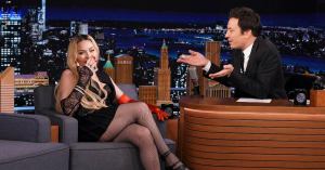 Madonna Climbs on Jimmy Fallon’s Desk and Flashes ‘Tonight Show’ Audience