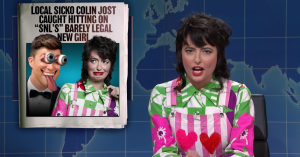 ‘SNL: Colin Jost Put in Hot Seat by Co-Star on ‘Weekend Update’