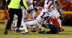 Bills Wide Receiver Stefon Diggs Tackles Fan Who Ran on the Field During Playoff Game