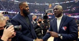 Michael Jordan and LeBron James Embrace in Memorable Moment During ‘NBA 75’ Ceremony