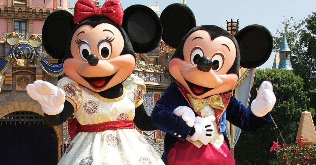 Mickey and Minnie Mouse at a Disney park