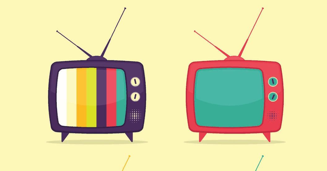 Colorful Retro TV Set