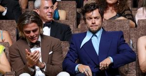 Did Harry Styles Just Spit on Chris Pine at the ‘Don’t Worry Darling’ Premiere?