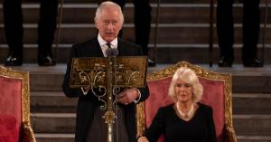 King Charles and Queen Camilla Sit on Thrones for First Time Since Queen Elizabeth’s Death