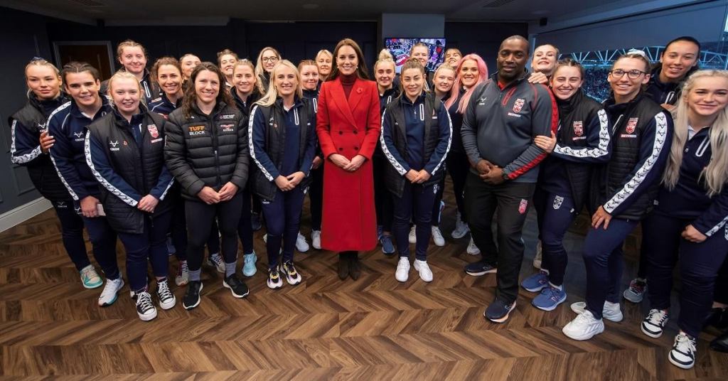 The Princess Of Wales Attends The England Rugby League World Cup 2021 Quarter Final