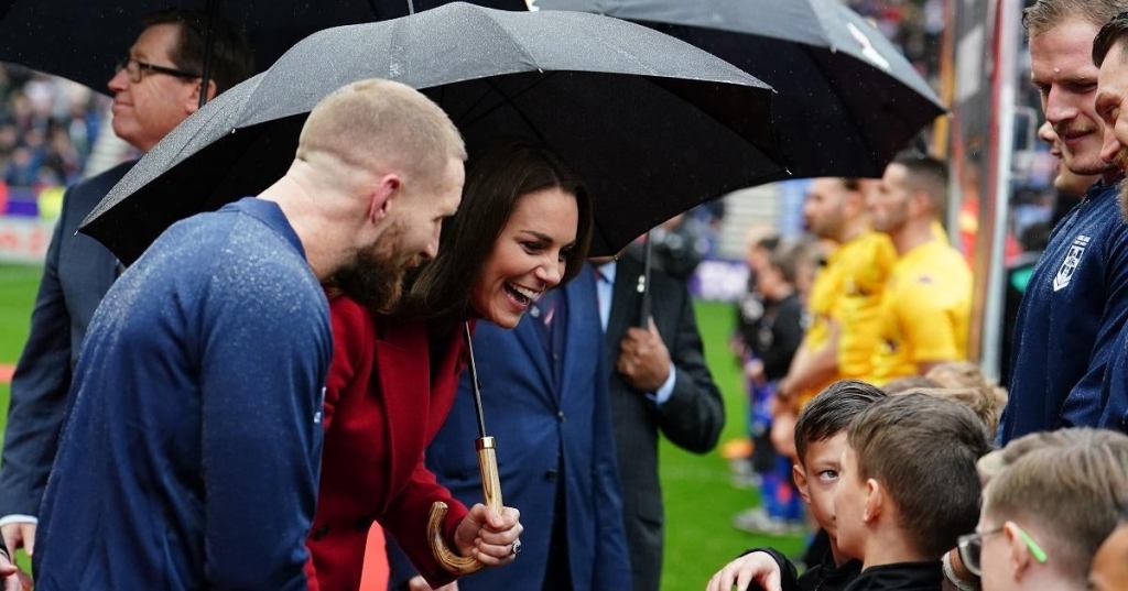 The Princess Of Wales Attends The England Rugby League World Cup 2021 Quarter Final