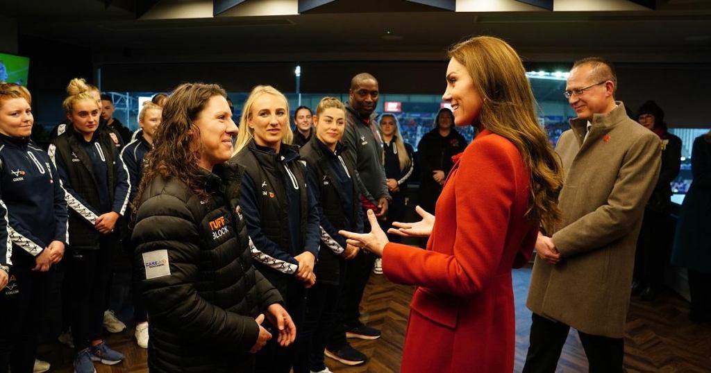 The Princess Of Wales Attends The England Rugby League World Cup 2021 Quarter Final