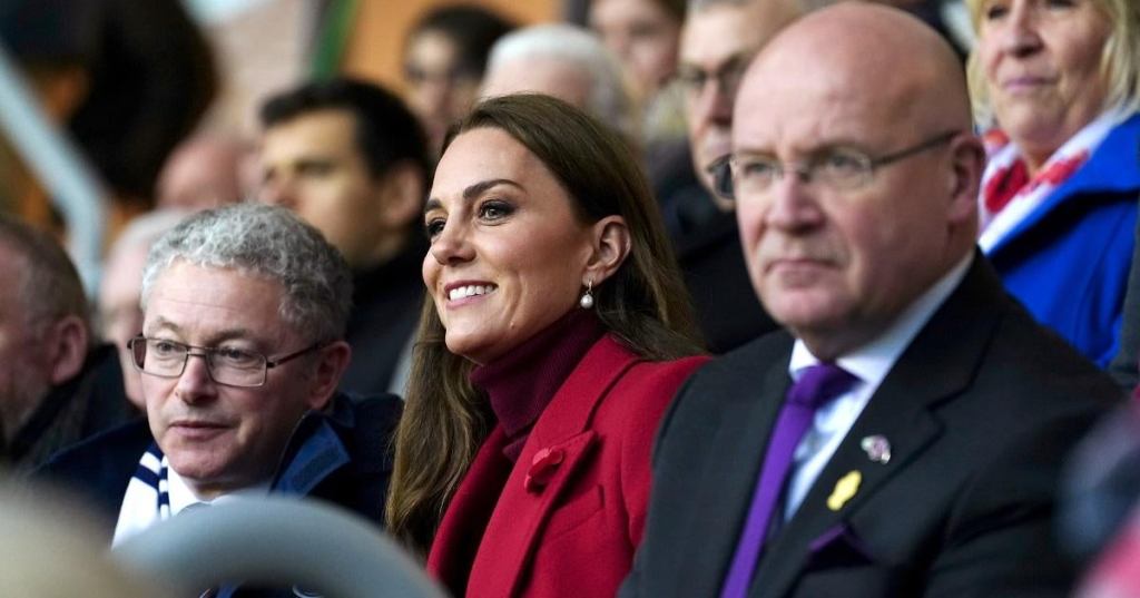 The Princess Of Wales Attends The England Rugby League World Cup 2021 Quarter Final