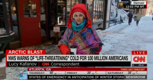 CNN’s Lucy Kafanov Hilariously Shades Producers for Making Her Report in Dangerous Winter Conditions