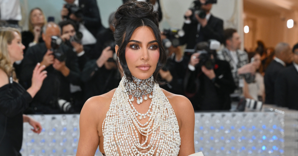 Kim Kardashian Celebrates Her 44th Birthday in a Skin-Tight Nude Dress