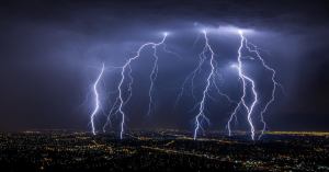 Huge Lightning Strike Hits Tower During Live Weather Broadcast