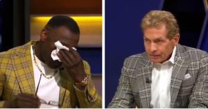 Shannon Sharpe Has Tearful Message for Skip Bayless During Final ‘Undisputed’ Signoff