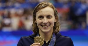 Katie Ledecky Ties Michael Phelps’ Swimming Titles Record