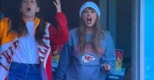 Taylor Swift Gets Heated Watching Boyfriend Travis Kelce’s Chiefs Game