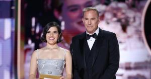 Kevin Costner Raised Eyebrows With ‘Barbie’ Awkwardness at Golden Globes