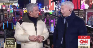 Watch Anderson Cooper Take Shots With Andy Cohen During CNN New Year’s Eve Broadcast