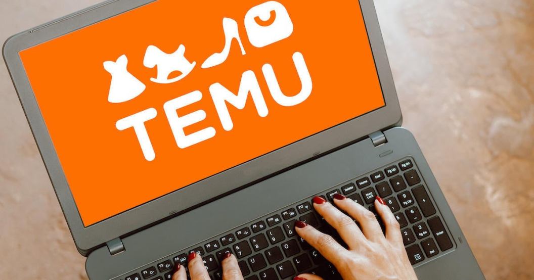 In this photo illustration, the Temu logo is displayed on a