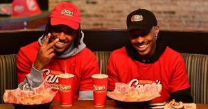 Chiefs Players Mecole Hardman Jr. And L’Jarius Sneed ‘Work’ at Raising Cane’s Following Super Bowl Win