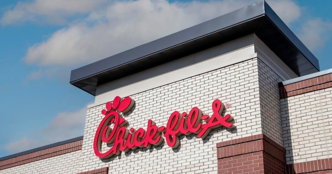 Chick-fil-A logo on restaurant building