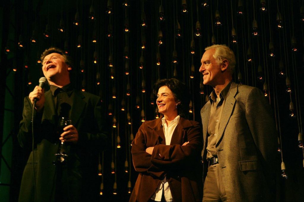 Simon Phillips with Janet Andrewartha and John Stanton who will be performing in