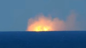 SpaceX Booster Explodes After Crashing Into Ocean as Donald Trump and Elon Musk Look On