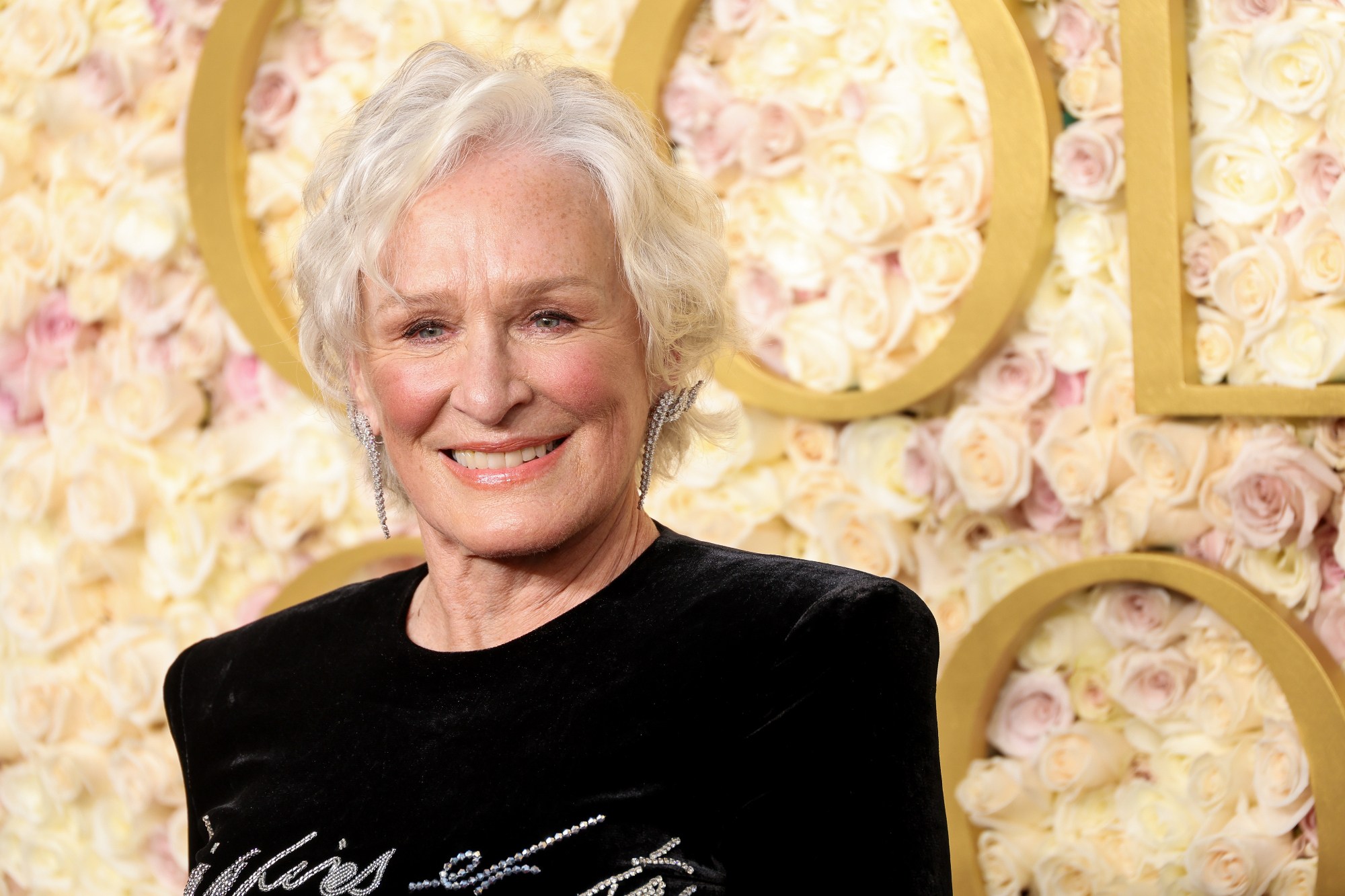 what did glenn close's dress say at golden globes Close Censored for Swearing During Live Speech adjustable maxi dress straps