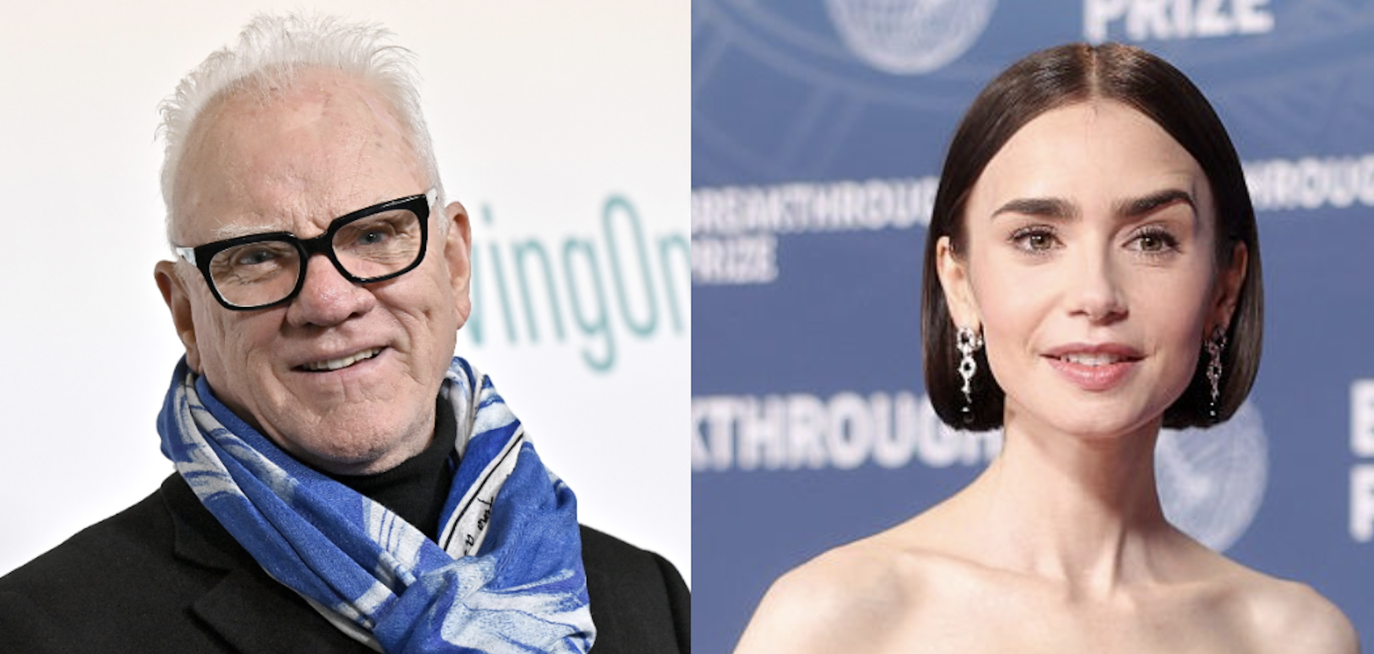 Lily Collins’ Father-in-Law Malcolm McDowell Says He Isn’t a Fan of ‘Emily in Paris’