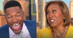 ‘GMA’: Robin Roberts Disses Michael Strahan’s Teeth on the Air