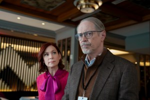 ‘Elsbeth’: Steve Buscemi Tries to Comfort a Mourning Woman (Exclusive Clip)